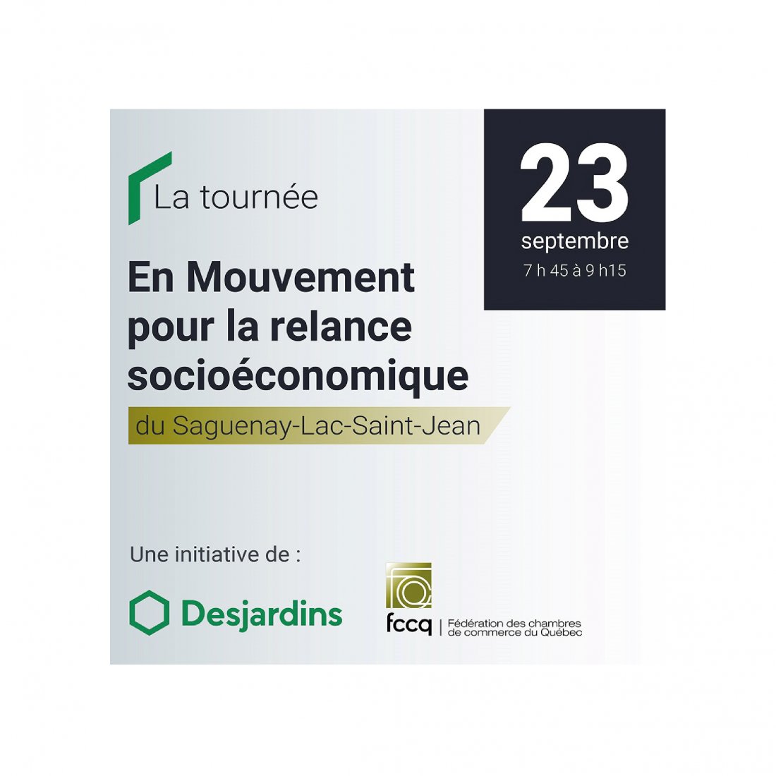 Tournée En Mouvement pour la relance socioéconomique du Québec - Chambre de commerce et d'industrie Saguenay-Le Fjord
